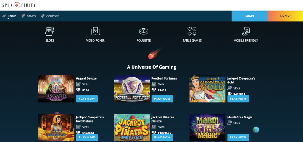 Spinfinity Casino slots